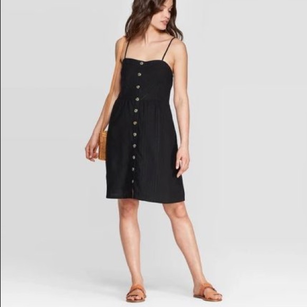 Black Button Dress